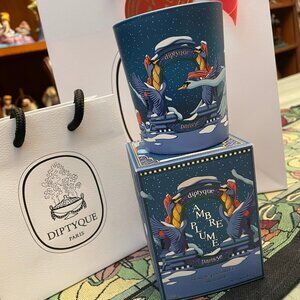diptyque Ambre Plume Empty Candle Jar + Box